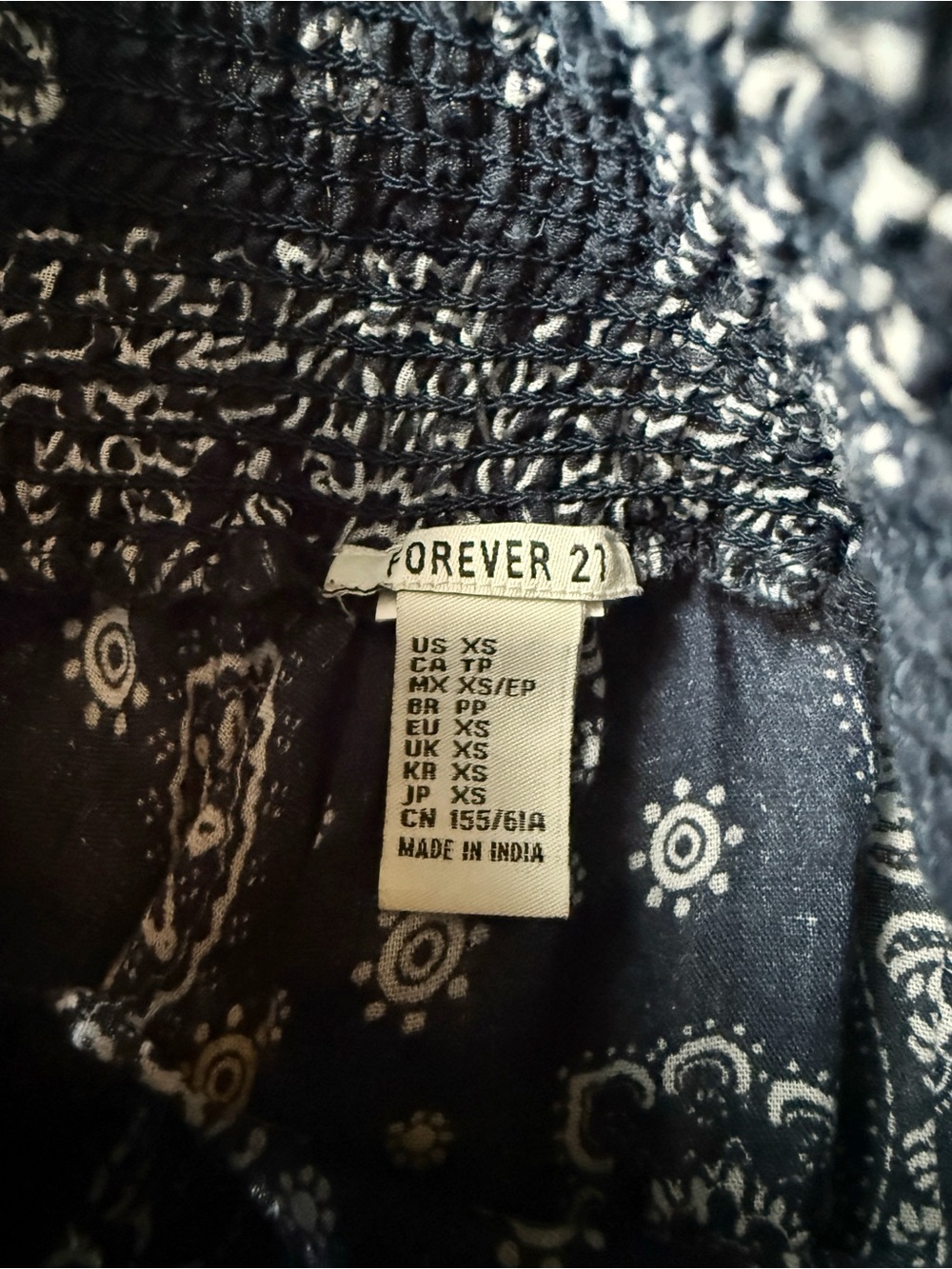 Bohemian Navy Bandana-Print Handkerchief Hem Skirt - Picture 5 of 5